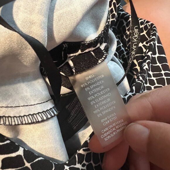 Calvin Klein black and white patterned Jumpsuit size 6 - Picture 10 of 10